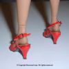 Red Straps Heel Shoes #5
